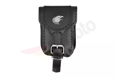Handväska - läderficka för bälte knytband trunk huvud örn-4