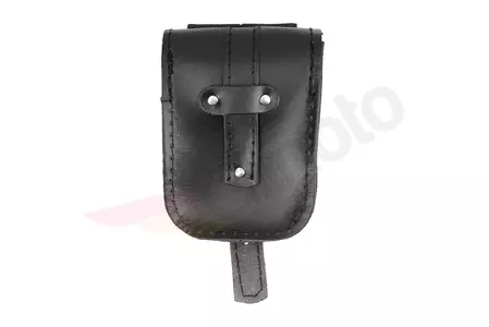 Handtasche - Leder Gürteltasche Krawatte Kofferraum grau-5