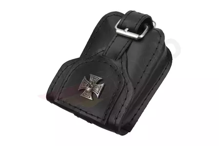 Дамска чанта - кожен джоб за колан с вратовръзка багажник кръст с череп-2
