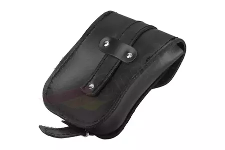 Handväska - läderficka för bältesslips med dödskalleben-3