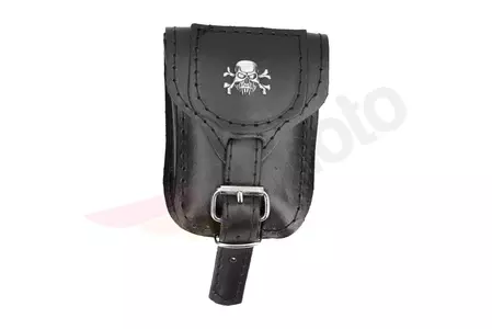 Чанта - кожен джоб за връзка на колан ствола на черепни кости-4