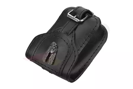 Handväska - läder bälte ficka slips trunk örn skalle-2
