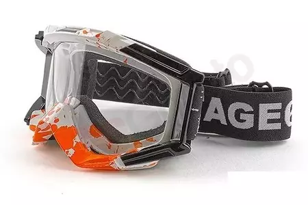 Stage6 ochelari de protecție pentru motociclete alb și portocaliu - S6-08015