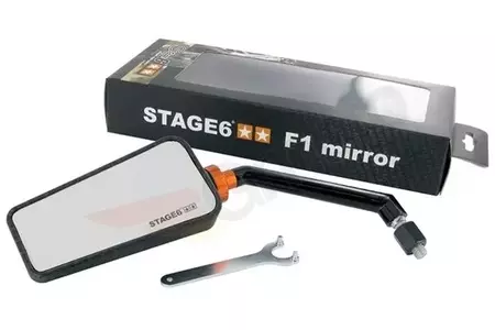 Stage6 F1 Style M8 mat kulstofspejl til venstre hånd - S6-SSP630-2L/CM