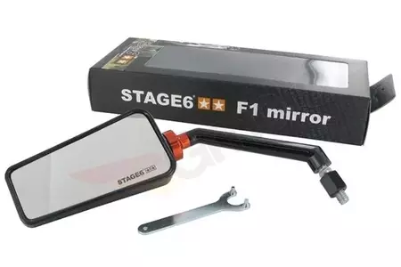 Stage6 F1 Style M8 linker buitenspiegel zwart - S6-SSP630-2L/BK