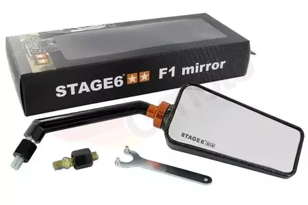 Stage6 F1 Style M8 rechter spiegel van carbon - S6-SSP630-2R/CA