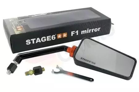 Stage6 F1 Style M8 labās puses oglekļa matētais spogulis - S6-SSP630-2R/CM