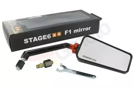 Stage6 F1 Style M8 δεξί καθρέφτη μαύρο - S6-SSP630-2R/BK