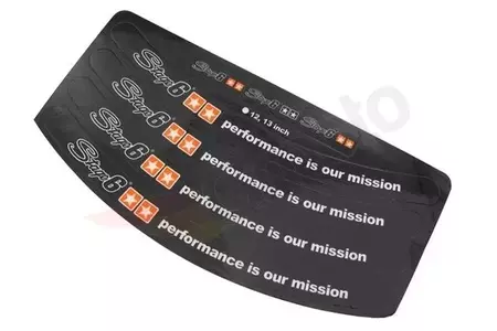 Stage6 stickers voor 12/13 inch velgen zwart - S6-0512/S