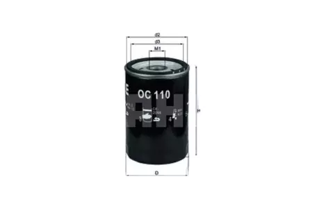Olejový filter Mahle OC110 - OC 110