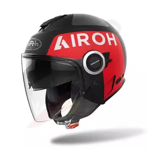"Airoh Helios Up Black Matt M" atviras motociklininko šalmas-1