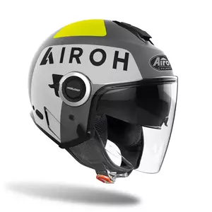 Kask motocyklowy otwarty Airoh Helios Up Grey Matt XS-2