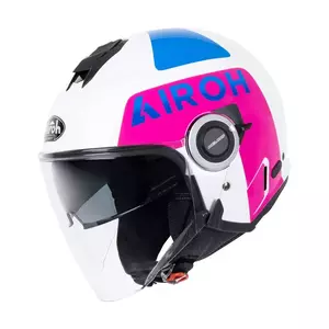 Kask motocyklowy otwarty Airoh Helios Up Pink Gloss S - HE-UP54-S