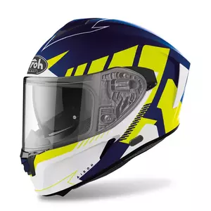 Airoh Spark Rise Blue/Yellow Matt L integreret motorcykelhjelm-1