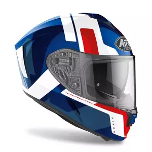 Capacete integral de motociclista Airoh Spark Shogun Azul/Vermelho Brilhante M-2