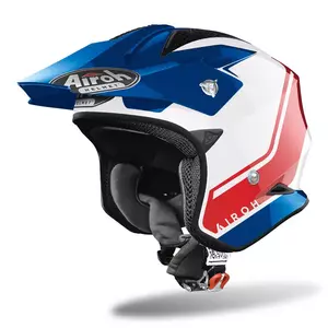 Kask motocyklowy otwarty Airoh TRR S Keen Blue/Red Gloss XS - TRRS-K18-XS