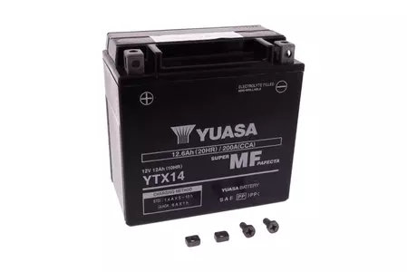 Активирана батерия Yuasa YTX14, която mitte се нуждае от allдръжка - YTX14