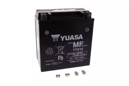 Yuasa YTX16 underhållsfritt aktiverat batteri - YTX16