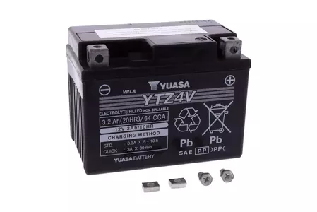 Yuasa YTZ4V vedligeholdelsesfrit aktiveret batteri - YTZ4V
