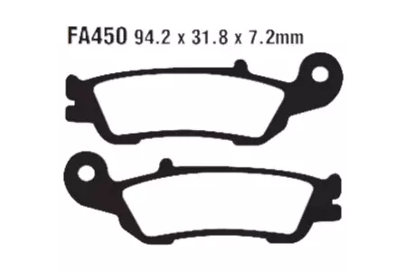 Plaquettes de frein EBC FA 450 EPFA HH (2 pièces) - EPFA450HH