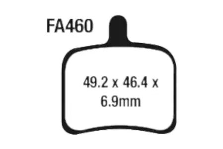 Brzdové doštičky EBC FA 460 HH (2 ks) - FA460HH