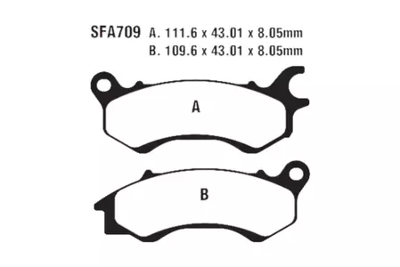 Plaquettes de frein EBC SFA 709 (2 pièces) - SFA709