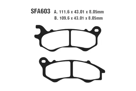 Bremsklötze Bremsbeläge EBC SFA C603 SFA 1x Satz (2 Stück) - SFAC603