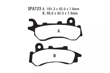 Plaquettes de frein EBC SFA C723 (2 pièces) - SFAC723