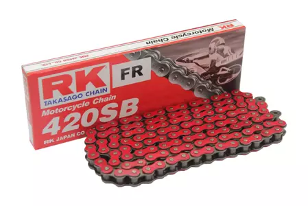 RK Standardkette neonrot 420SB/140 Kette offen mit Clipschloss