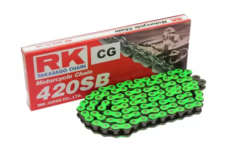 Łańcuch napędowy RK 420 SB/140 standard zielony otwarty z zapinką 