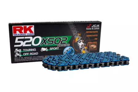 Hajtáslánc RK 520 XSO2 108 RX-Ring nyitott csavarral kék - BL520XSO2-108-CLF