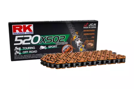 RK 520 XSO2 110 RX-Ring åben drivkæde med orange bolt. - ORT520XSO2-110-CLF