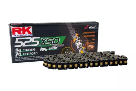 RK 525 XSO 116 RX-Ring catena di trasmissione aperta con naselli nero - SW525XSO-116-CLF