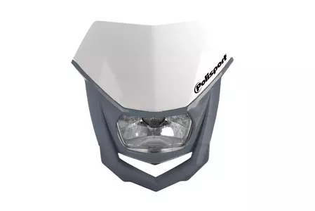 Lampenmaske mit Scheinwerfer Polisport Halo weiß grau - 8657400043