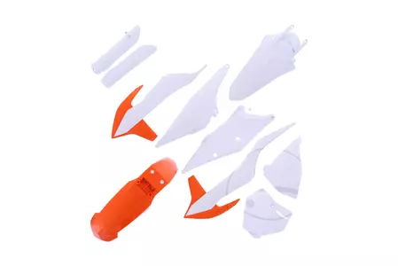 Plastik Satz Body Kit Polisport orange weiß  - 91012