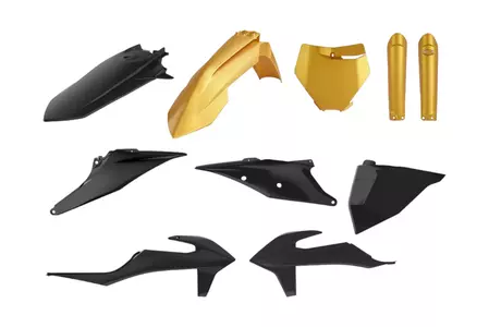 Zestaw plastików Body Kit Polisport złoty czarny  - 91052