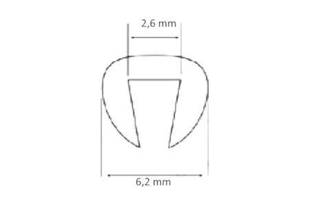 Kedra Puig staklena zaštita za rubove 5m prozirna-2