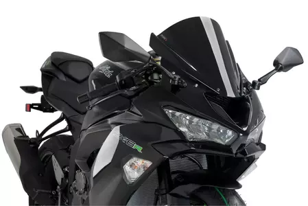 "Puig Racing" motociklo priekinis stiklas juodas - 3177N