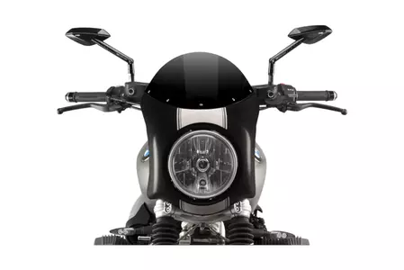 Puig Semifaring Motorrad Windschutzscheibe schwarz, Carbongehäuse - 9254N