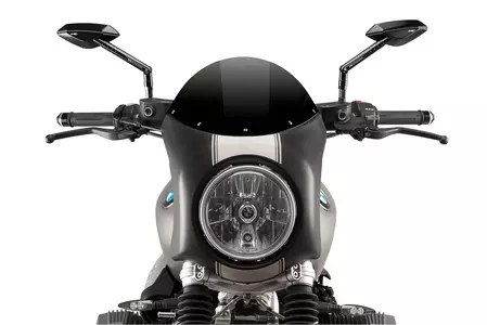 Puig Semifaring Motorrad-Windschutzscheibe schwarz, Gehäuse mattschwarz - 9253N