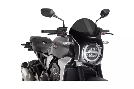 Puig Semifaring erősen sötétített motorkerékpár szélvédő, karbonház - 3143F