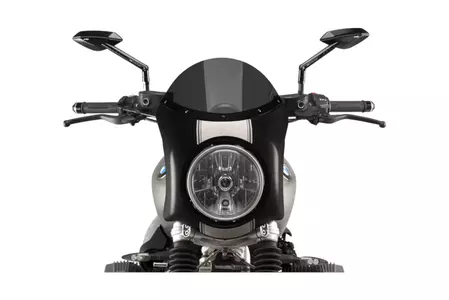 Puig Semifaring erősen sötétített motorkerékpár szélvédő, karbonház - 9254F