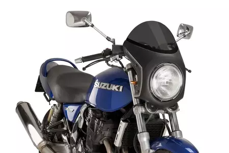 Puig Semifaring erősen sötétített motorkerékpár szélvédő, fekete házzal - 9553F