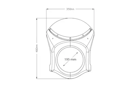 Puig Semifaring parbriz transparent pentru motociclete, carcasă din carbon-2