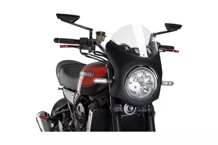 Puig puscaurspīdīgs caurspīdīgs motocikla vējstikls, oglekļa korpuss - 9596W