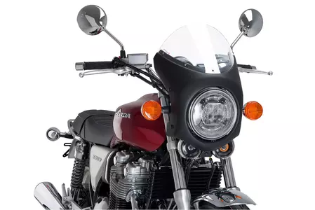 Puig Puspiekabes motocikla vējstikls caurspīdīgs, melns korpuss-2