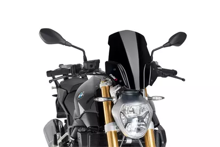 Puig Sport Uuden sukupolven moottoripyörän tuulilasi Nakedbikelle musta - 7651N