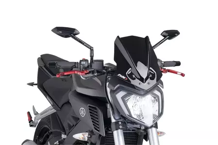 Parabrezza per moto Puig Sport New Generation per Nakedbike nero - 7654N