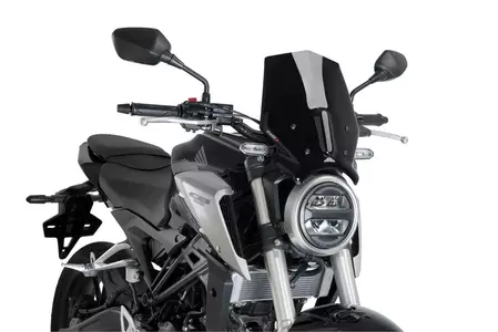 Puig Sport New Generation Motorrad Windschutzscheibe für Nakedbike schwarz - 9734N