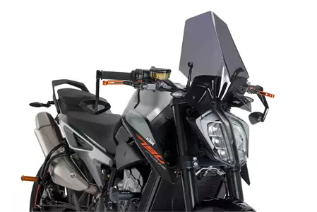 Pare-brise moto Puig Sport Nouvelle Génération pour Nakedbike fortement teinté - 9668F